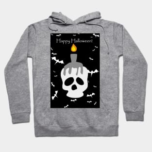 "Happy Halloween" Spooky Skull Candle Hoodie